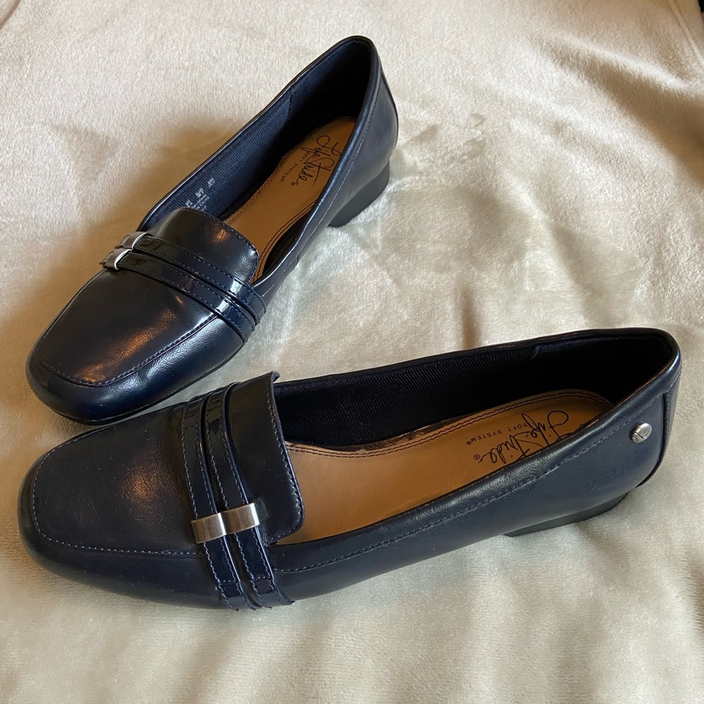 Navy loafers
